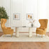 Letitia Velvet Wingback Accent Chair - Camel Accent Chair | Decorative Accent Chairs | Kinwell Furniture | Modern Accent Chairs